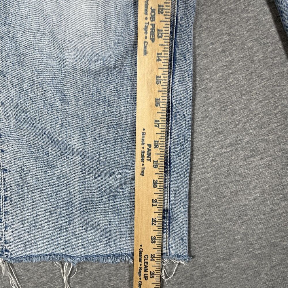 Rag & Bone Wide-Leg Jeans Womens 24 Light Wash High Rise Fringe Distressed Baggy - Picture 5 of 12